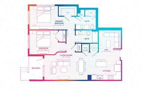 a blueprint of a floor plan of a house